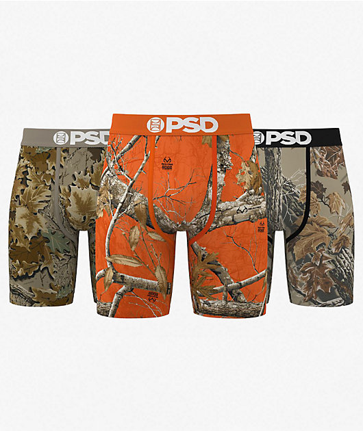 PSD x Realtree EDGE 3 Pack Camo Boxer Briefs