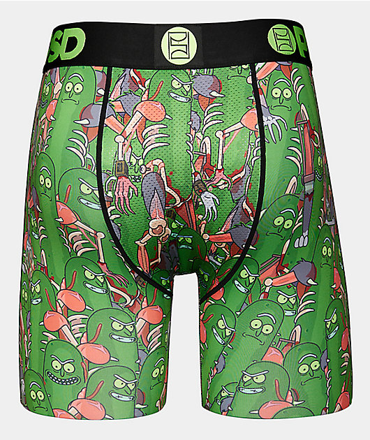 PSD x Rick and Morty Pickle Rat Green Boxer Briefs