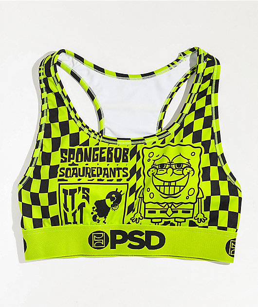 PSD x SpongeBob It's Lit Green Sports Bra