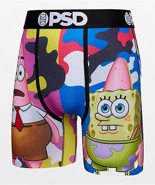 SpongeBob SquarePants Frienemies Tie Dye PSD Boxer Briefs-XXLarge