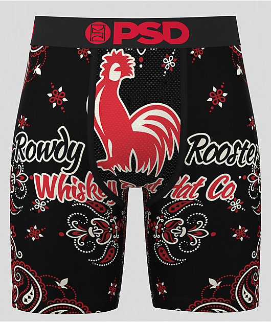PSD x Whiskey Bent Rooster Black Boxers