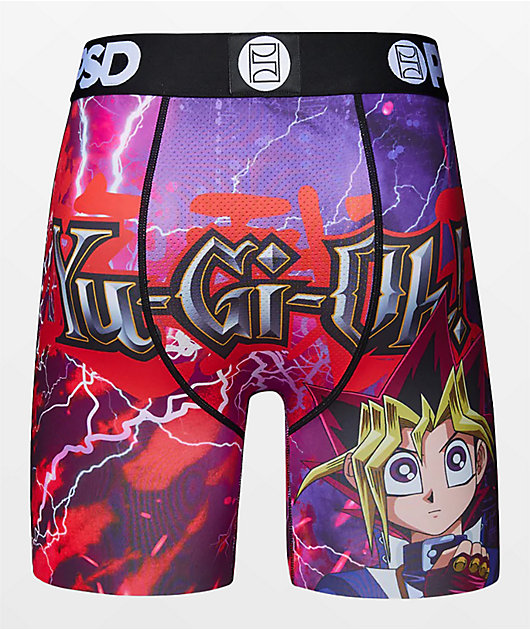 PSD x Yu-Gi-Oh Yugi calzoncillos bóxer rojos