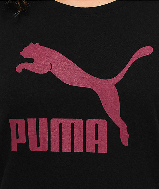 burgundy puma shirt