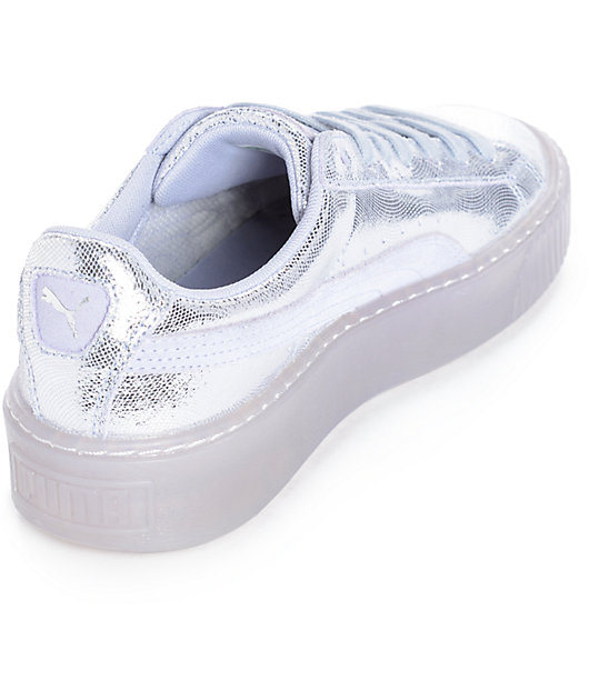 puma womens silver shoes