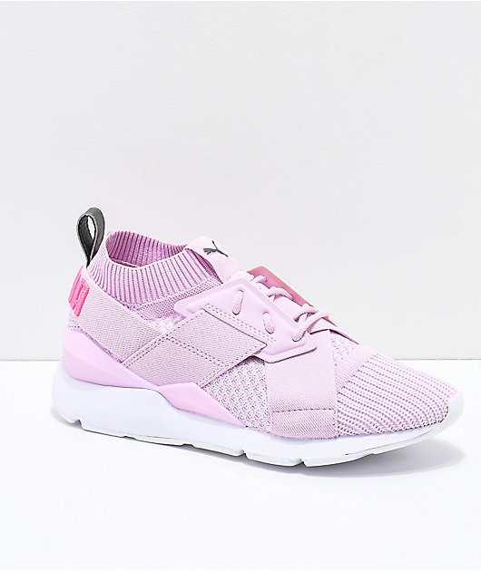 Replenishment Fictitious juice PUMA Muse Evoknit Winsome Orchid Pink & White Shoes