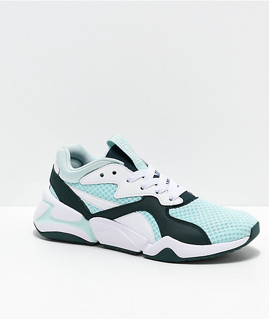 PUMA Nova 90s Bloc Aqua \u0026 Green Shoes 