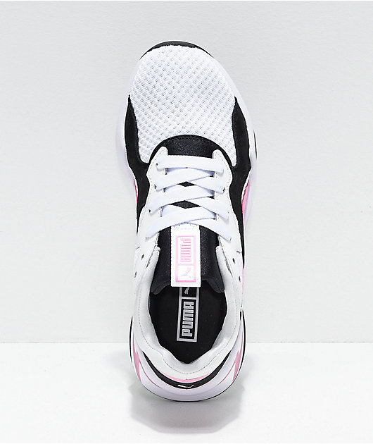 Alienación ancla Debilidad PUMA Nova 90s Bloc zapatos en blanco, rosa y negro