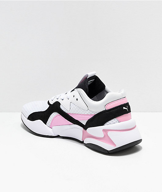 PUMA Nova 90s Bloc zapatos en blanco, rosa y negro | Zumiez