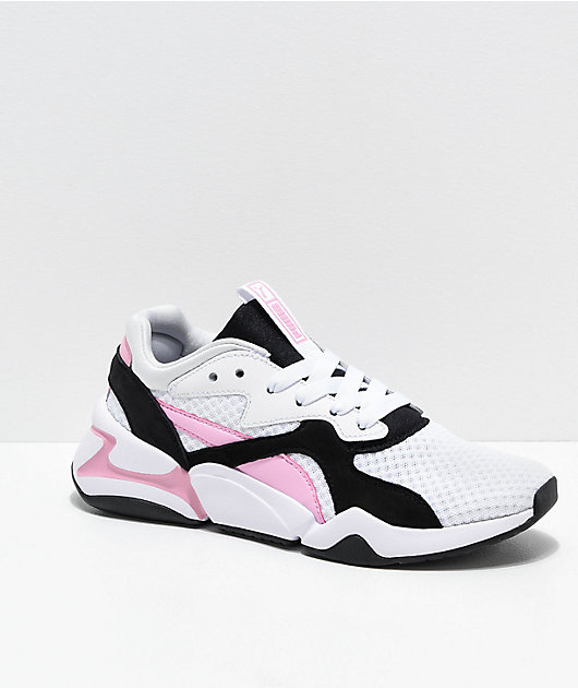PUMA Nova 90s Bloc zapatos en blanco, rosa y negro | Zumiez