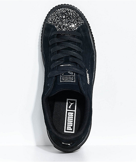 puma suede platform crushed gem