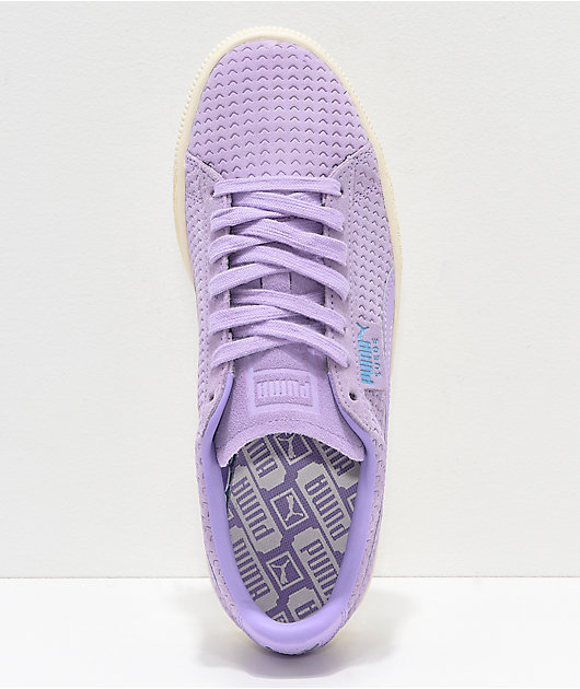 purple suede puma shoes
