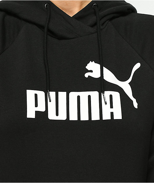 puma taped hoodie in black