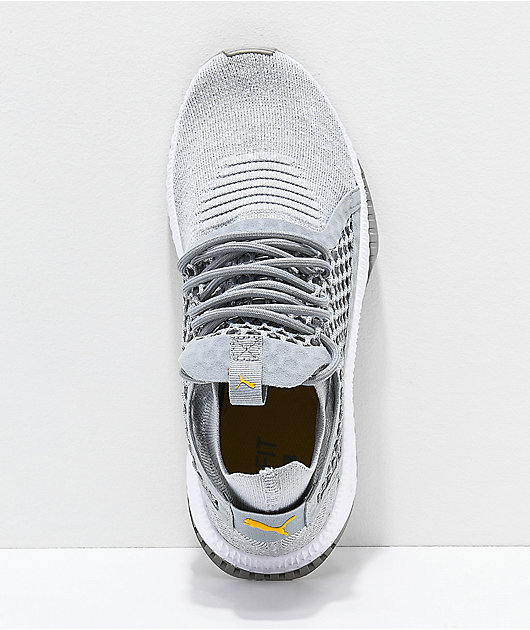 PUMA Tsugi Netfit V2 Evoknit Grey White Shoes