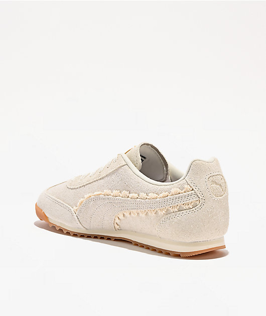 PUMA Women's Arizona Lace Warm White & Caramel Latte Shoes