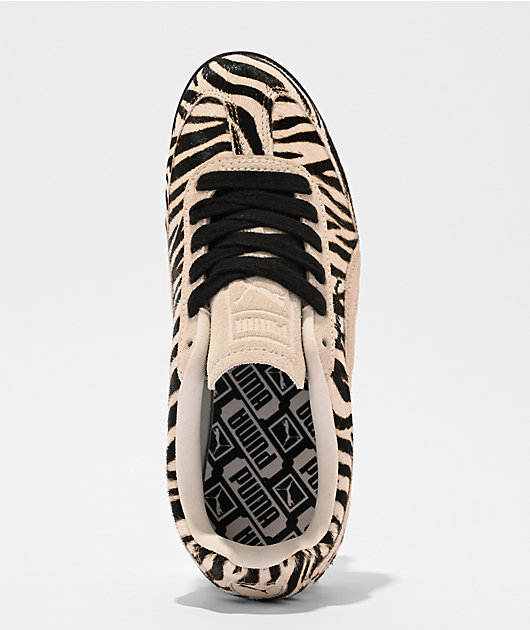 PUMA Women's Arizona Zebra White & Black Shoes | Zumiez