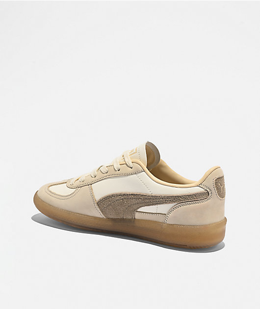 PUMA Women's Palermo Moda Elevated Warm White & Chocolate Shoes