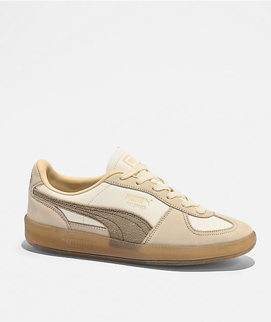 PUMA Women's Palermo Moda Elevated Warm White & Chocolate Shoes