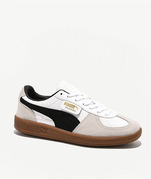 PUMA Women's Palermo White, Vapor Gray Gum Shoes