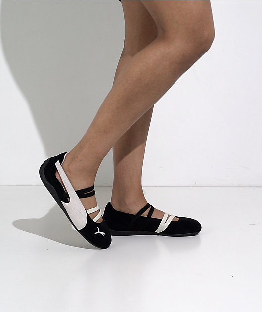 PUMA Women's Speedcat Ballet Black & White Shoes video