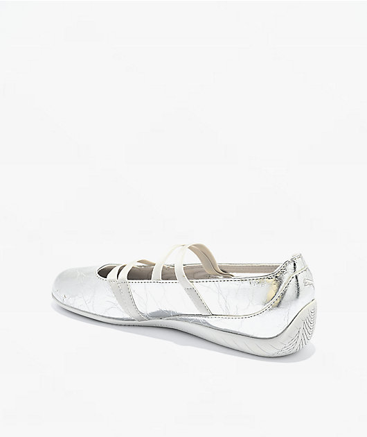 PUMA Women's Speedcat Ballet Luster Silver Feather Grey Shoes