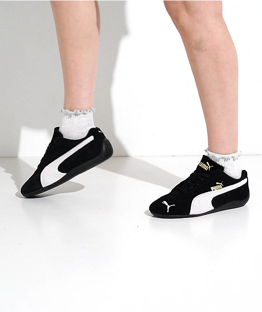 PUMA Women's Speedcat OG Black & White Shoes | Zumiez