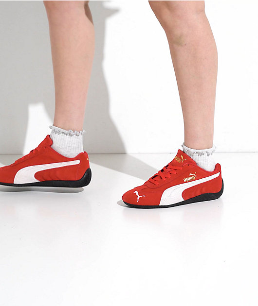 PUMA Women's Speedcat OG For All Time Red & White Shoes | Zumiez
