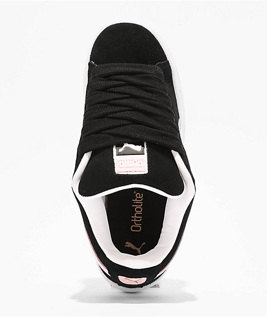 PUMA Women's Suede XL Black & Pink Shoes 