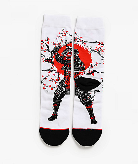PYVOT Ronin Samurai White Crew Socks