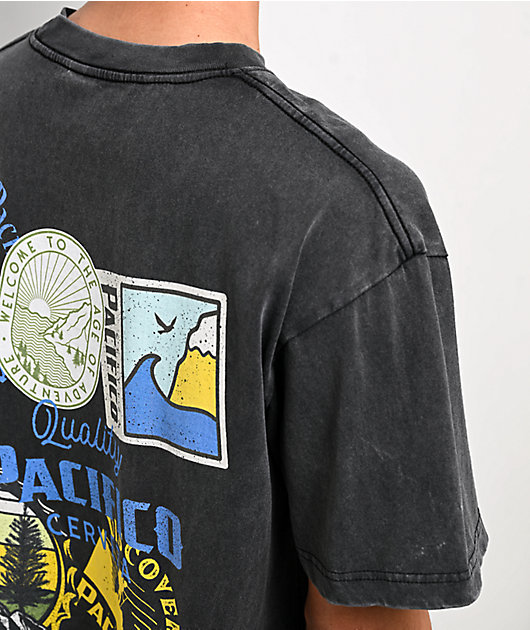 Pacifico Land Black Wash T-Shirt