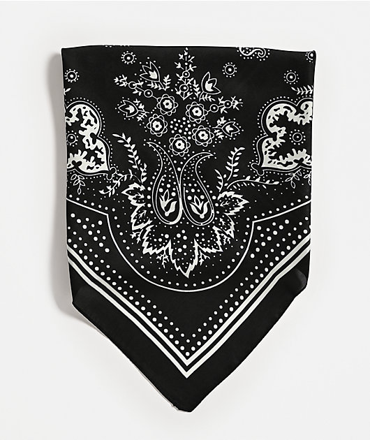Paisley Black Bandana