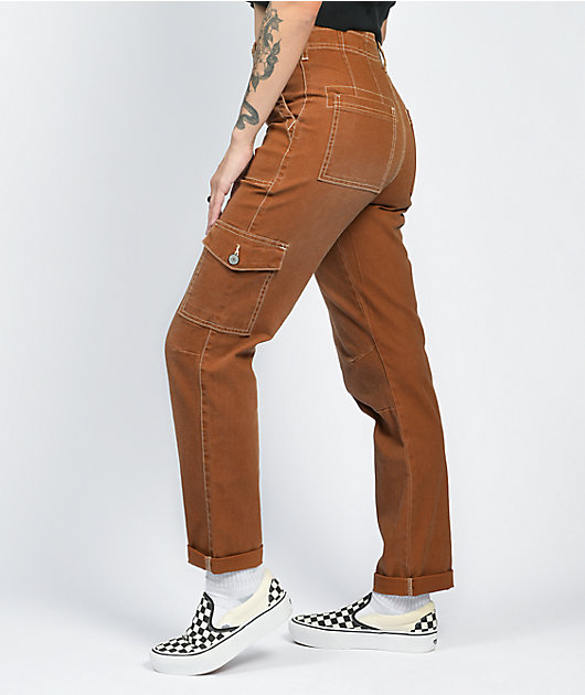 Pantalones café Cargo con puños de Dickies