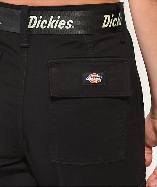 Pantalones cargo negros con cinturón Dickies