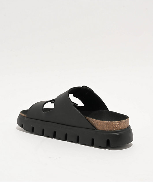 Papillio By Birkenstock Arizona Chunky Black Platform Sandals Zumiez