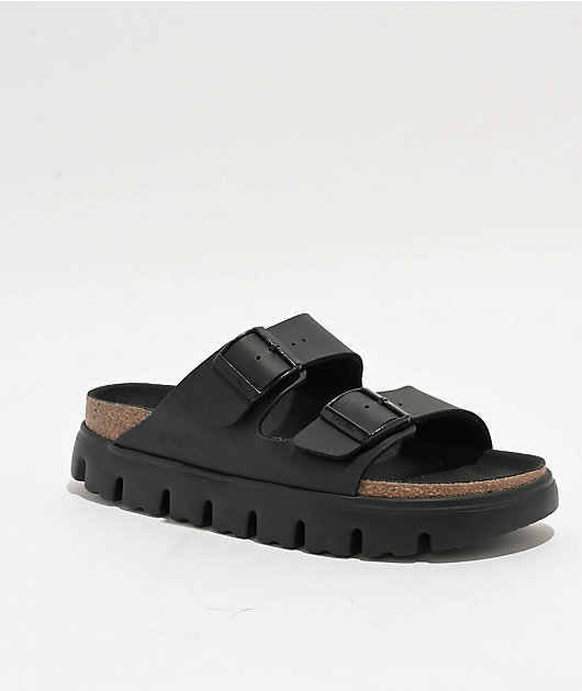Papillio By Birkenstock Arizona Chunky Black Platform Sandals | Zumiez