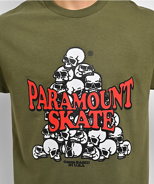 Paramount Skate Program Skate Skull Green T-Shirt