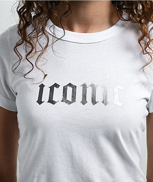 Paris Hilton Iconic White Crop T-Shirt