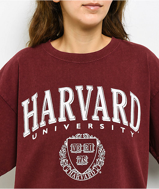 アメリHARVARD UNIVERSITY EMBROIDERY TEE HARVARD Adults T-Shirt | White Short Sleeve University Graphic Tee