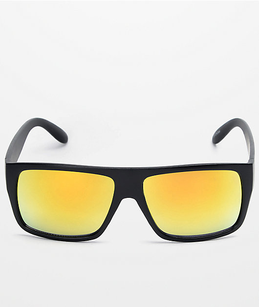 Black sunglasses with gold hotsell