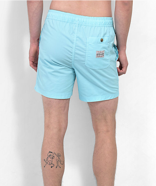 Party Pants Pixel Paradise Light Blue Board Shorts