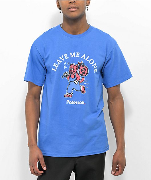 Paterson Leave Me Alone Royal Blue T-Shirt | Zumiez