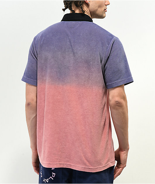 Paterson Terry Blue & Red Gradient Polo Shirt