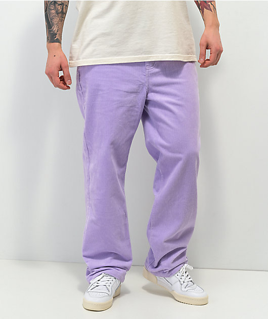 Paterson Wide Leg Lavender Corduroy Skate Pants Zumiez