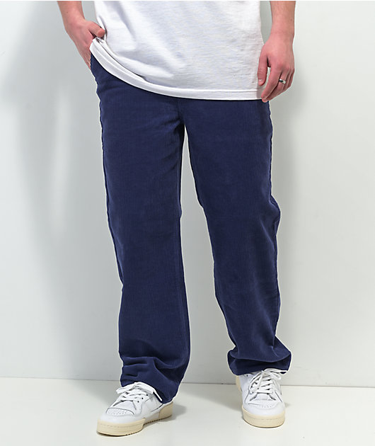 Paterson Wide Leg Navy Corduroy Skate Pants | Zumiez