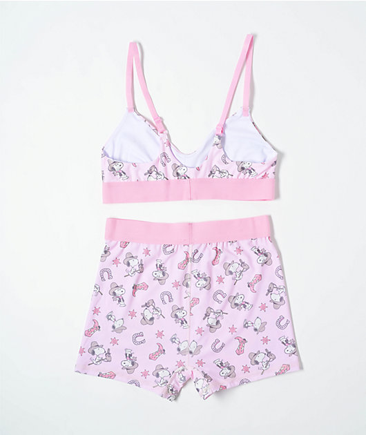 Peanuts Cowboy Snoopy Pink Underwear Set