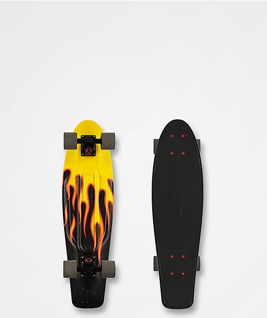 Mis Keer terug Ontkennen Penny Nickel Flames 27" Cruiser Skateboard Complete