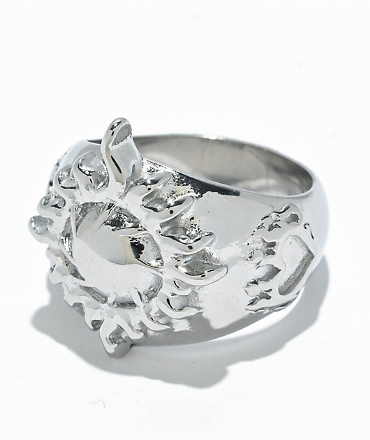 Personal Fears Black Hole Sun Silver Ring