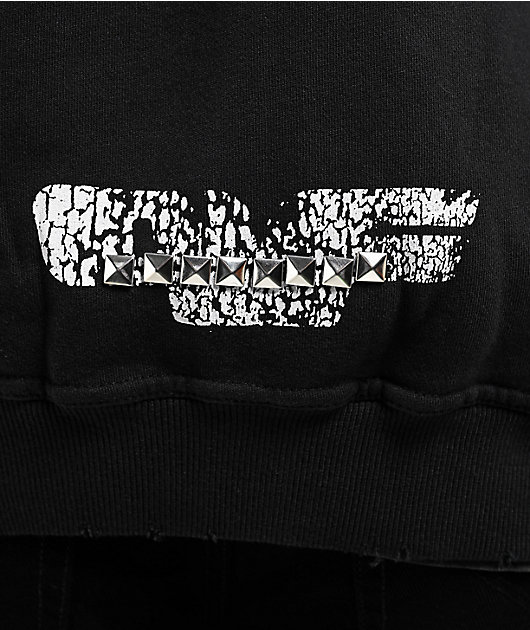 Personal Fears Crust Stud Black Wash Zip Hoodie | Zumiez