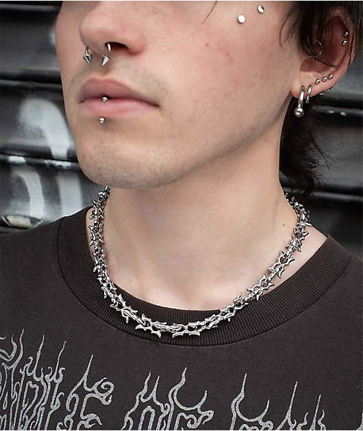 Personal Fears Cyber Link Silver Chain Necklace
