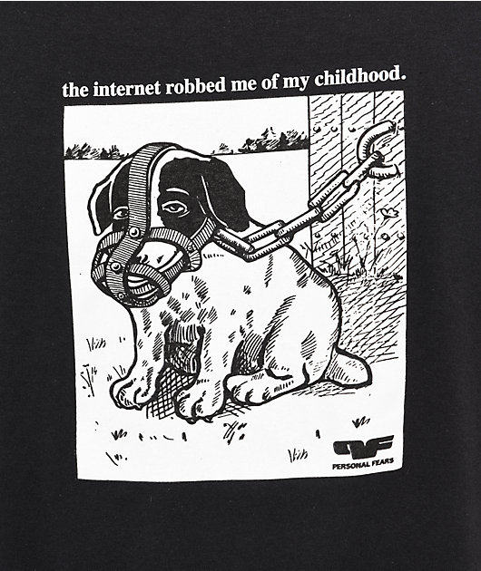 Personal Fears Poor Puppy Black T-Shirt