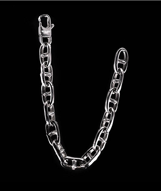Personal Fears Spiked Anchor 8" Silver Bracelet
